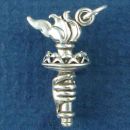 Tour: Statue of Liberty's Torch 3D Sterling Silver Charm Pendant