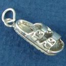 Ladies Open Toed Sandal Type Shoe 3D Sterling Silver Charm Pendant