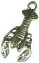Lobster 3D Sterling Silver Charm Pendant