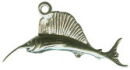Fish: Sailfish 3D Sterling Silver Charm Pendant