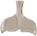 Whale Tail Large 3D Sterling Silver Charm Pendant