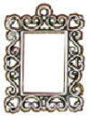 Picture Frame 3D Sterling Silver Charm Pendant