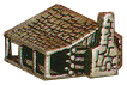 Log Cabin 3D Ski Lodge Sterling Silver Charm for Bracelet or Necklace Pendant