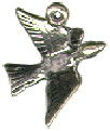 Christmas 12 Days: Calling Bird Sterling Silver Charm Pendant