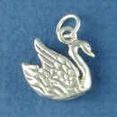 Christmas 12 Days: Swans Swimming 3D Sterling Silver Charm Pendant