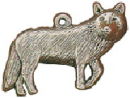 Wolf Charm Walking Larger Sterling Silver Pendant