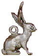 Rabbit: Jackalope 3D Sterling Silver Charm Pendant