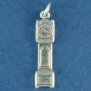 Grandfather Clock 3D Sterling Silver Charm Pendant