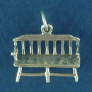 Bench Household Furniture 3D Sterling Silver Charm Pendant