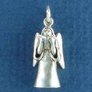 Angel Singing with Song Book Open 3D Sterling Silver Charm Pendant