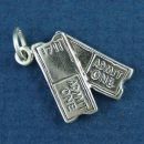 Tickets to Movie or Theater 3D Sterling Silver Charm Pendant