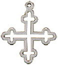 Cross with Open Center Sterling Silver Charm Pendant