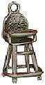 Baby High Chair 3D Sterling Silver Charm Pendant
