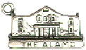 Texas Alamo in San Antonio Sterling Silver Charm Pendant for Charm Bracelet