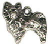 Dog, Pomeranian 3D Sterling Silver Charm Pendant