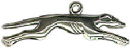 Dog, Greyhound 3D Sterling Silver Charm Pendant