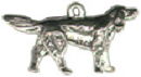 Dog, Irish Setter 3D Sterling Silver Charm Pendant