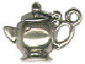 Tea Pot with Movable Lid Small 3D Sterling Silver Charm Pendant