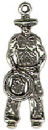Cowboy Sterling Silver Charm Pendant