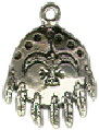 Indian Shield 3D Sterling Silver Indian Charm Pendant