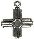 Cross Small Southwest Design Sterling Silver Charm Pendant