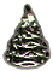Christmas Tree 3D Sterling Silver Charm Pendant