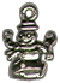 Christmas Snowman Sterling Silver Charm Pendant