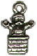 Christmas Santa in Chimney Sterling Silver Charm Pendant