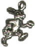Easter Bunny Rabbit with Basket and Egg 3D Sterling Silver Charm Pendant