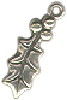 Christmas Holly Leaf Sterling Silver Charm Pendant