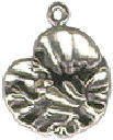 Frog on Lily Pad 3D Sterling Silver Charm Pendant