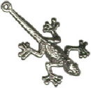 Iguana Lizard 3D Sterling Silver Charm Pendant