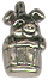 Pig Charm in a Barrel 3D Sterling Silver Pendant