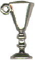 Religious Christian Communion Chalice Goblet 3D Sterling Silver Charm Pendant