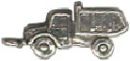 Dump Truck 3D Sterling Silver Charm Pendant