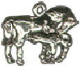 Horse and Colt 3D Sterling Silver Charm Pendant