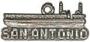 Texas San Antonio River Walk Boat Sterling Silver Charm Pendant for Charm Bracelet