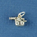 Cannon Small 3D Sterling Silver Charm Pendant
