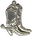 Cowboy Boots Sterling Silver Charm Pendant