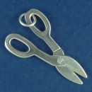Scissors Moveable 3D Sterling Silver Charm Pendant