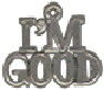 I'm Good Word Charm and Message Phrase Sterling Silver Charm Pendant for Charm Bracelet