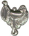 Cowboy Saddle Sterling Silver Charm Pendant