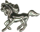 Horse 3D Sterling Silver Charm Pendant