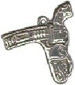 Cowboy Holster with Gun Sterling Silver Charm Pendant