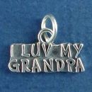 Family I Luv My Grandpa Charm Sterling Silver