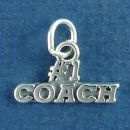 Number 1 Coach Charm Sterling Silver