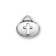 Inspiration Oval Domed Affirmation Message Cross Cutout Sterling Silver Charm Pendant