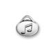Inspiration Oval Domed Affirmation Message Music Note Cutout Sterling Silver Charm Pendant