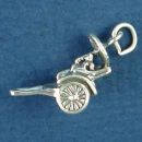 Chinese Rickshaw 3D Sterling Silver Charm Pendant