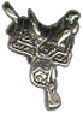 Cowboy's Horse Western Style Saddle 3D Sterling Silver Charm Pendant 